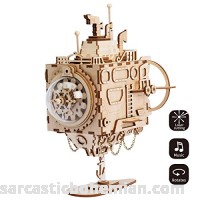ROKR 3D Assembly Puzzle Build Your Own Wooden Music Box Craft Kits Brain Teaser Gifts for Kids and Adults Submarine Submarine B07FN9XR3J